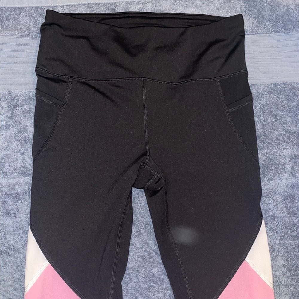 Black and Pink Athletic Leggings